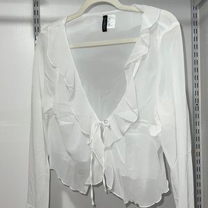 H&M sheer tie top